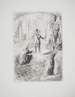 Bible : The judgment of Solomon, 1939 - gravure originale