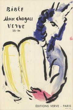 Bible Verve Lithograph by Marc Chagall, 1956, Unframed, 25x16.5 in