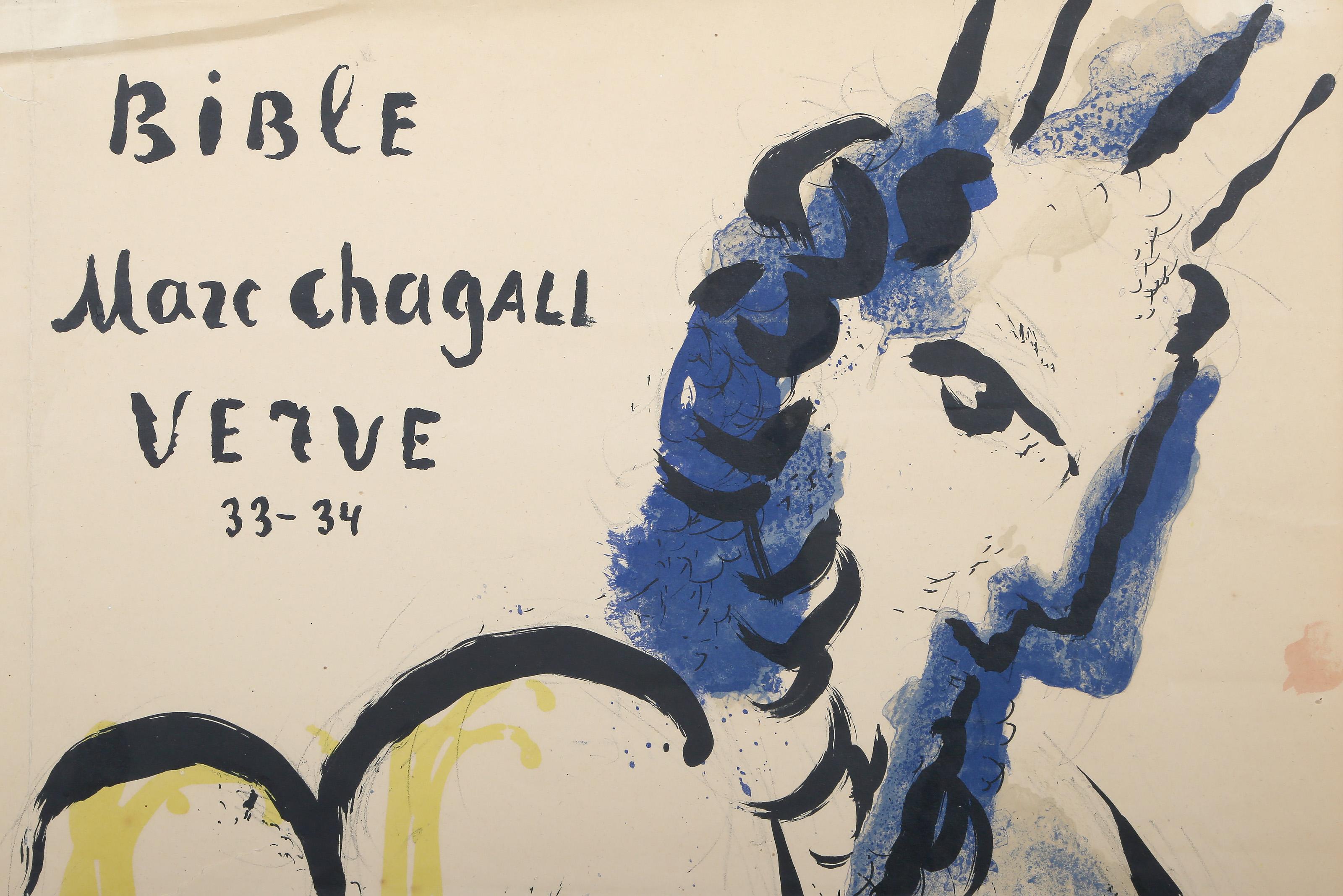 Bible Verve, Moderne Lithographie Poster von Marc Chagall im Angebot 1