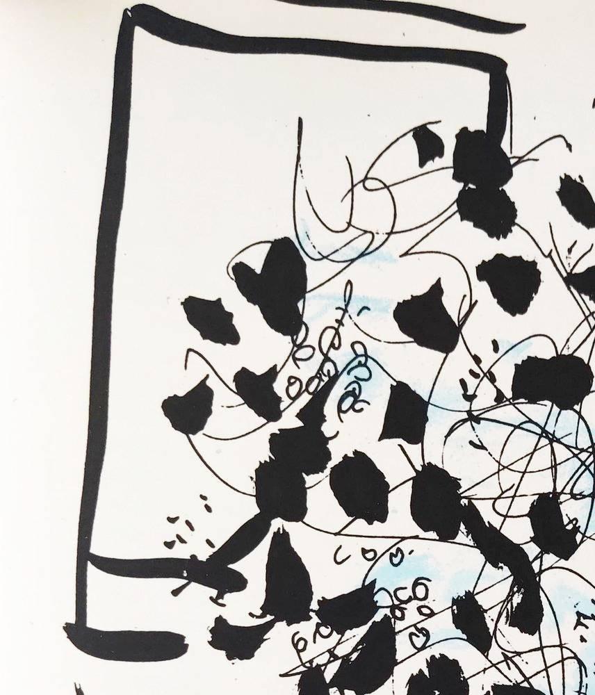 Blue and Black Bouquet - Print by Marc Chagall