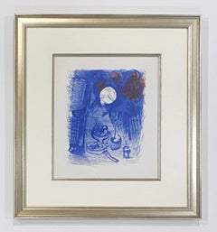 Marc Chagall Blue Still Life Lithograph, Abstract, 1957