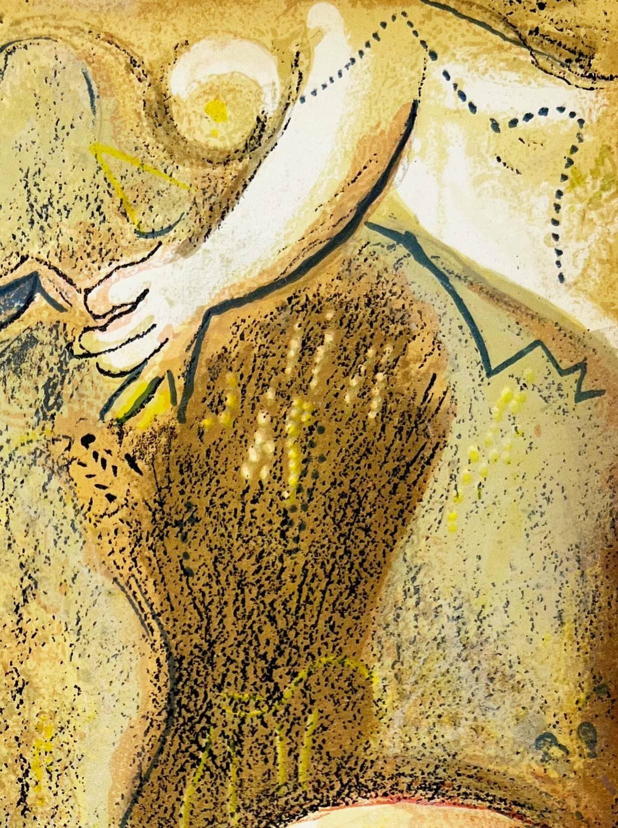 Boaz wakes up and sees Ruth - Modern Print by Marc Chagall
