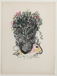 Bouquet pour Fernand, Moderne Lithographie von Marc Chagall
