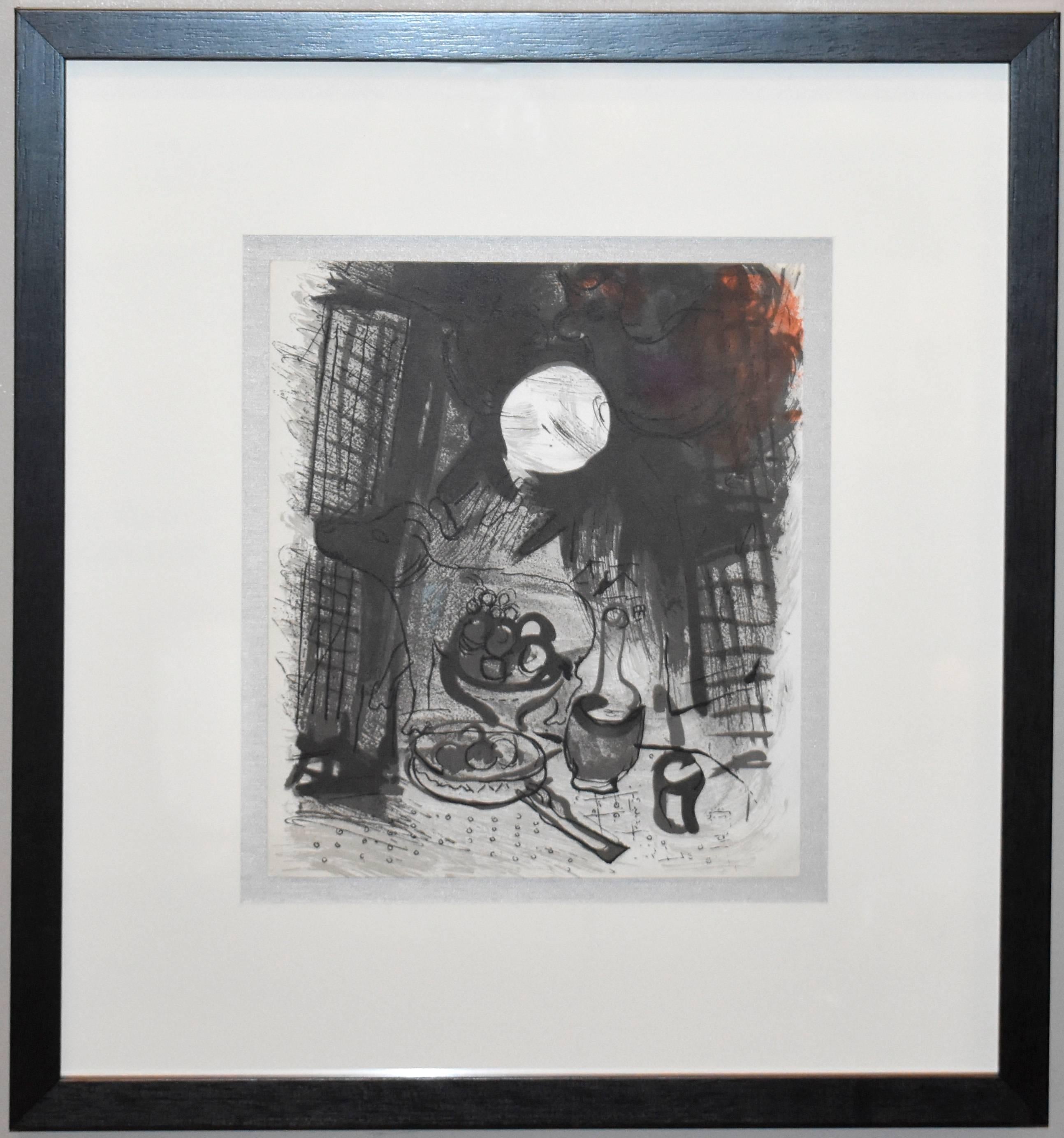 Marc Chagall Still-Life Print - Brown Still Life