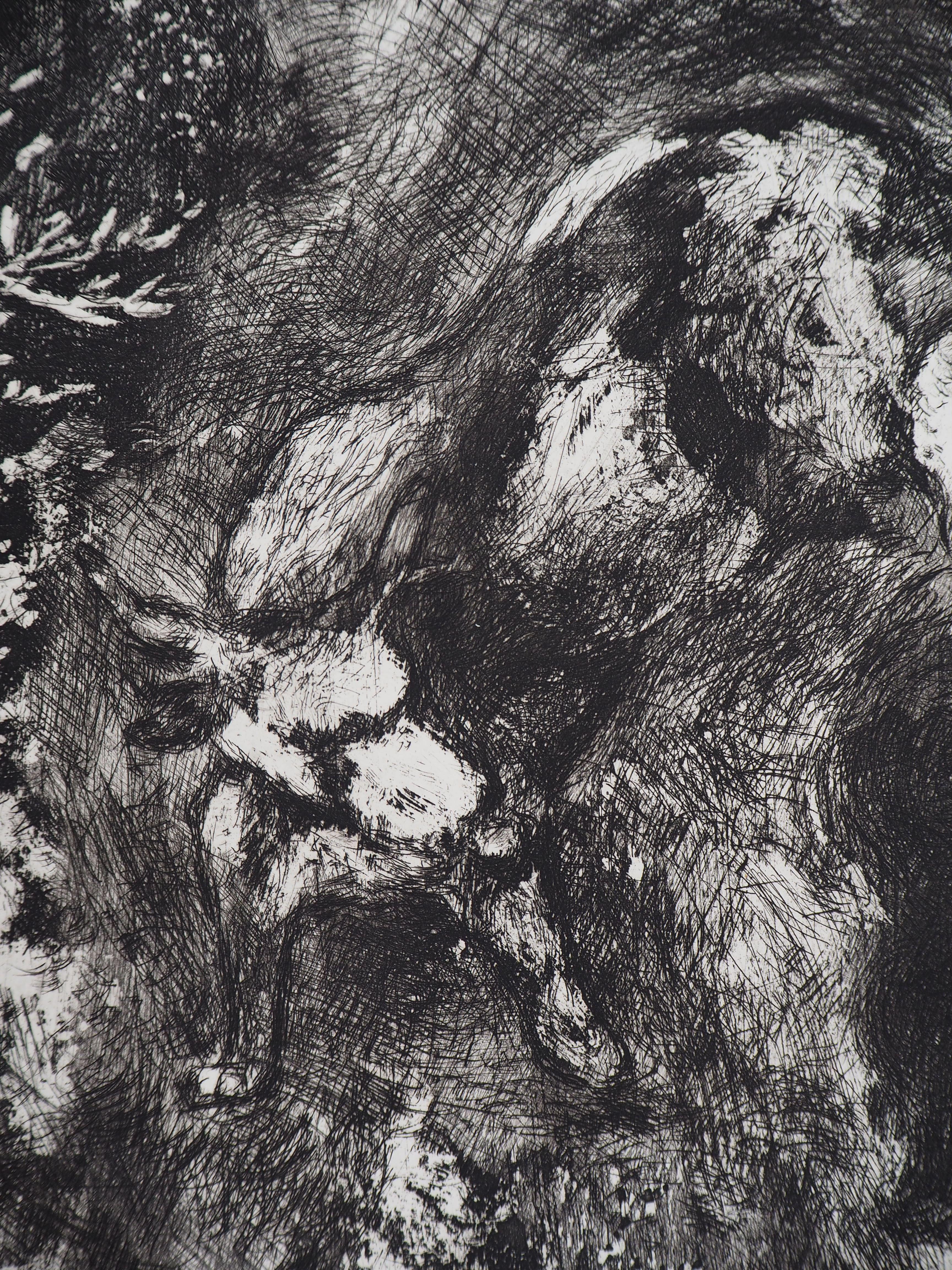Bulls and a Frog – Original-Radierung – Ref. Sorlier #106 (Moderne), Print, von Marc Chagall