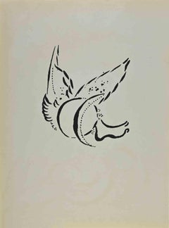 Cain and Abel - Lithograph by Marc Chagall - 1960