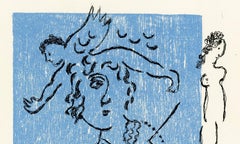 Carte de voeux pour Aime Maeght or Femme et Ange (Woman and Angel)