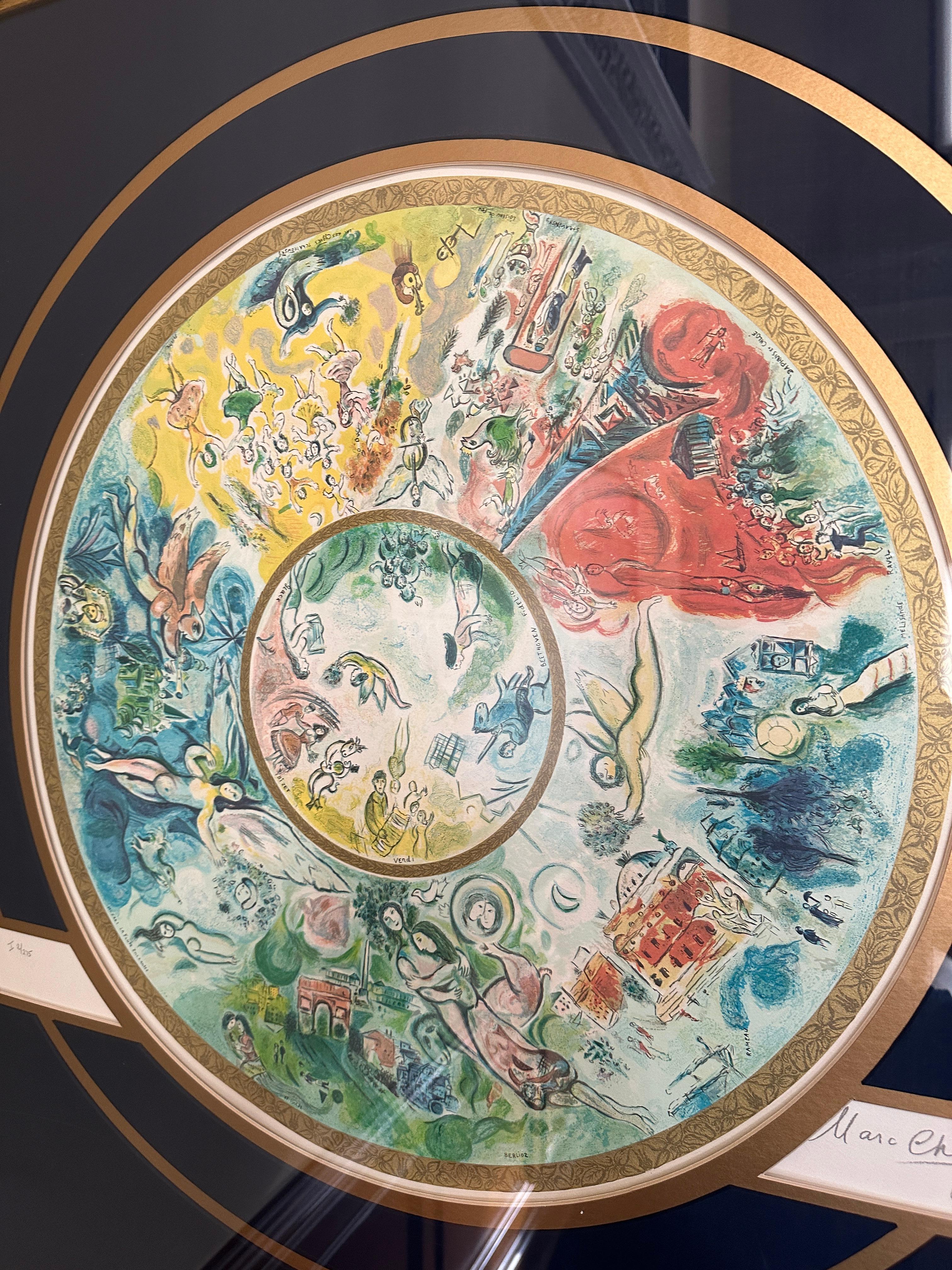 Decke des Pariser Opernhauses – Print von Marc Chagall