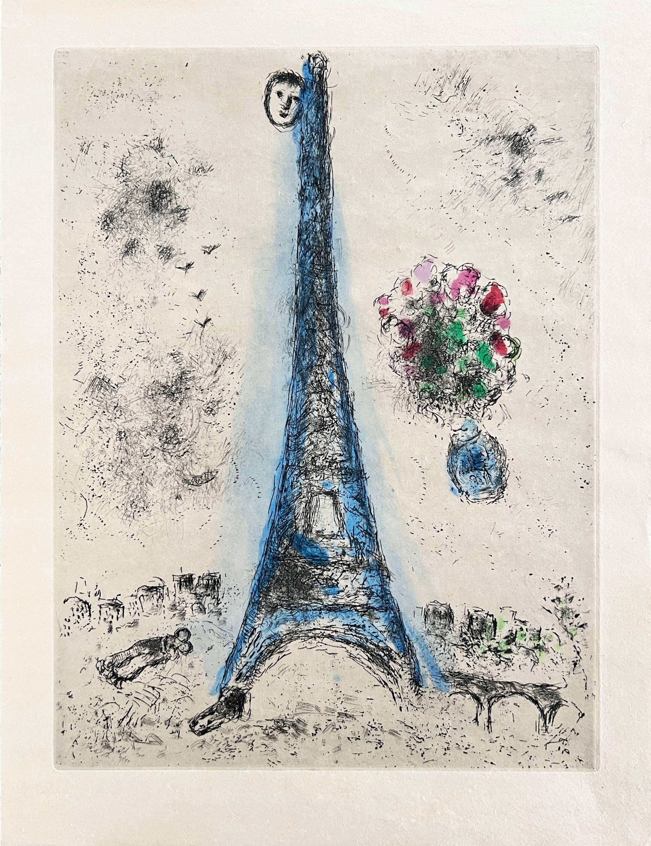 Celui qui dit les choses sans rien dire, Planche I - Print de Marc Chagall