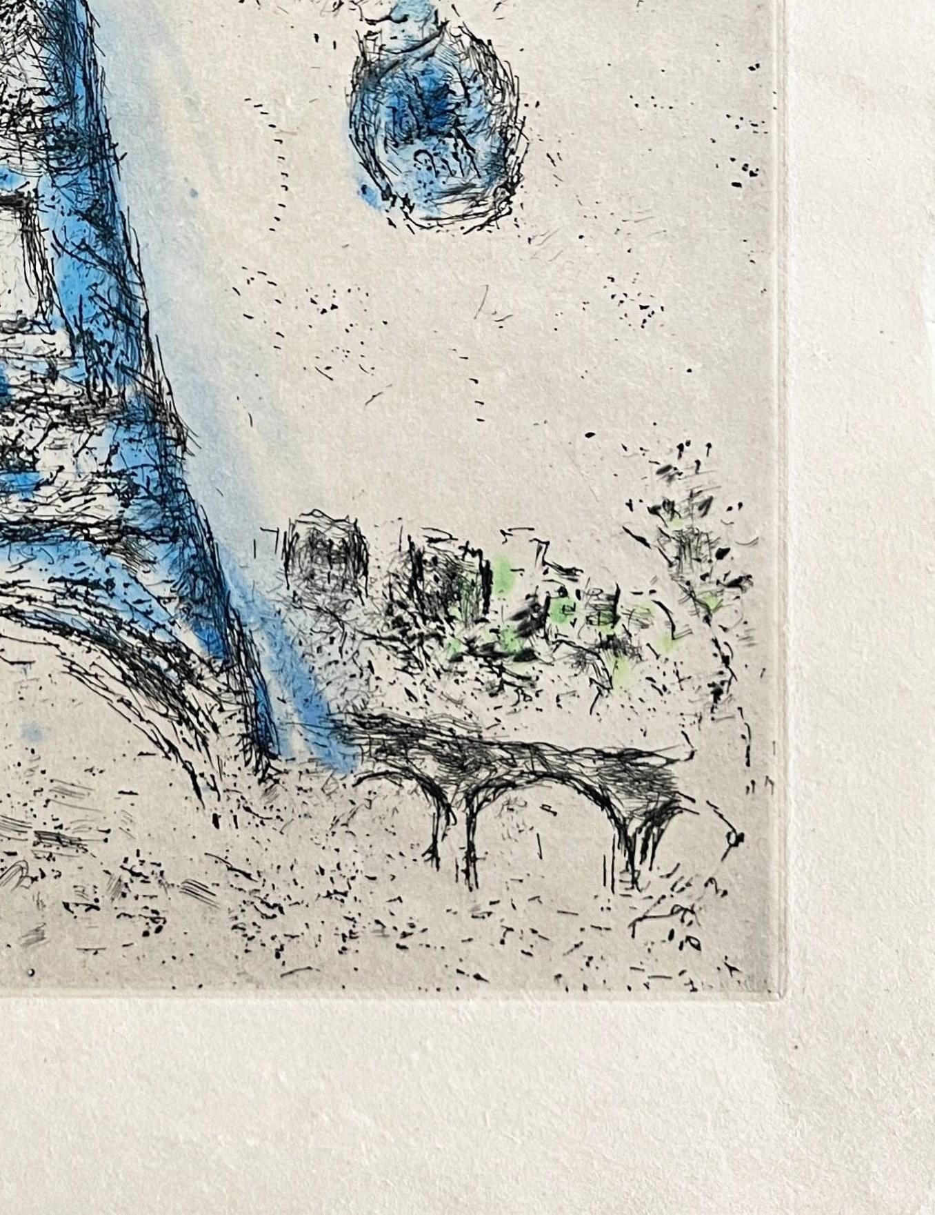 Celui qui dit les choses sans rien dire, Planche I - Surréalisme Print par Marc Chagall
