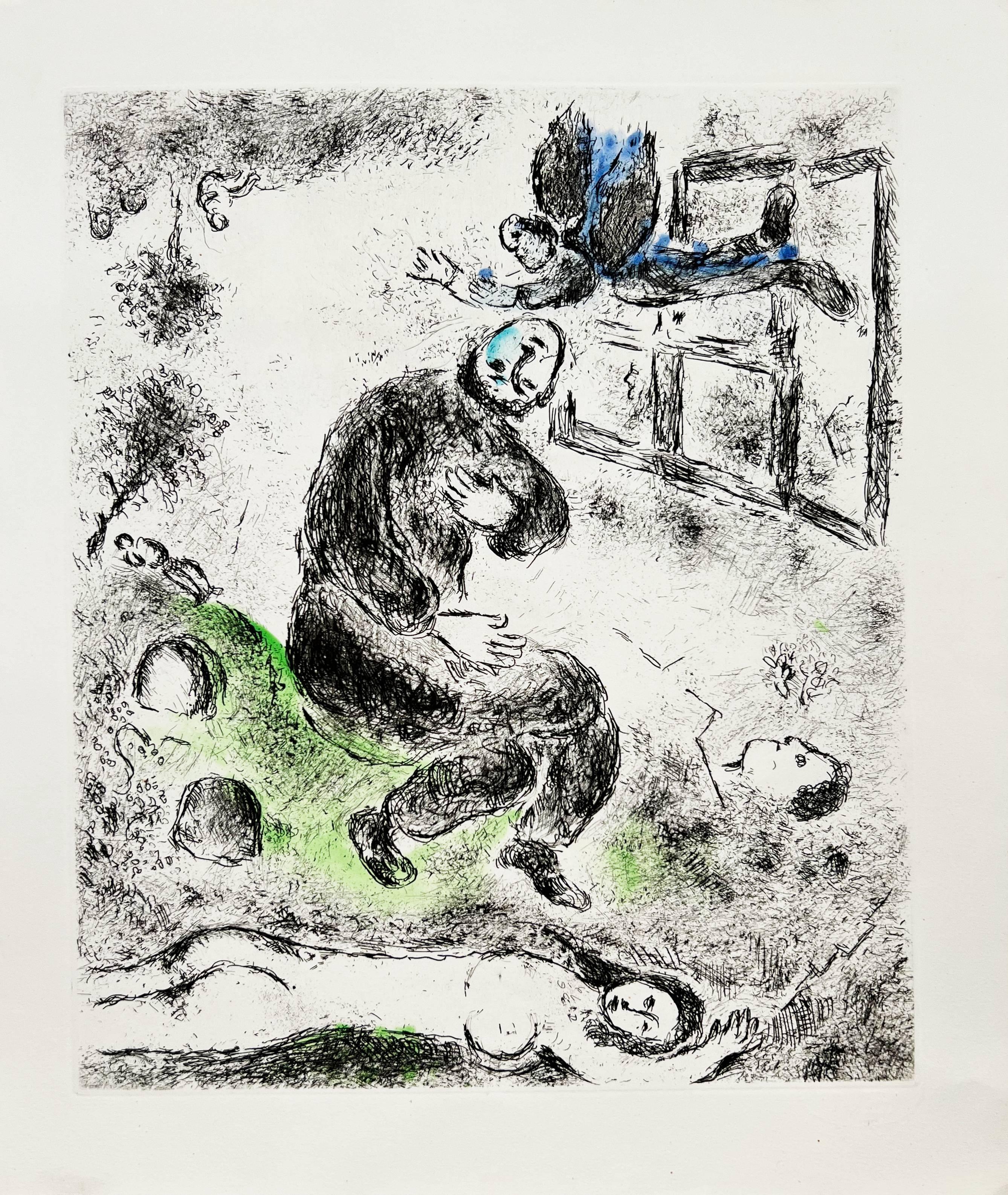 Celui qui dit les choses sans rien dire, Planche XII - Surrealist Art by Marc Chagall