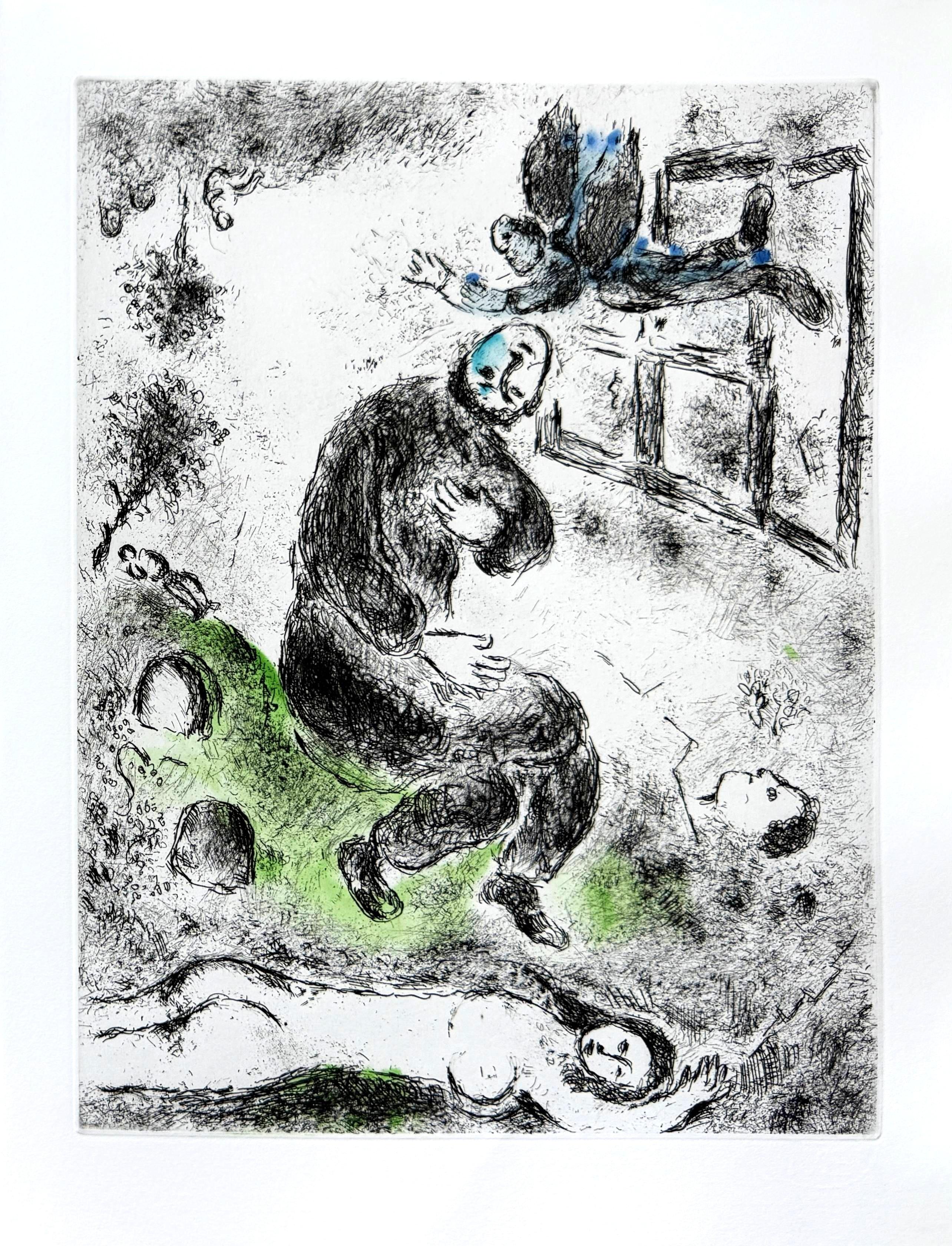 Figurative Print de Marc Chagall - Celui qui dit les choses sans rien dire, Planche XII