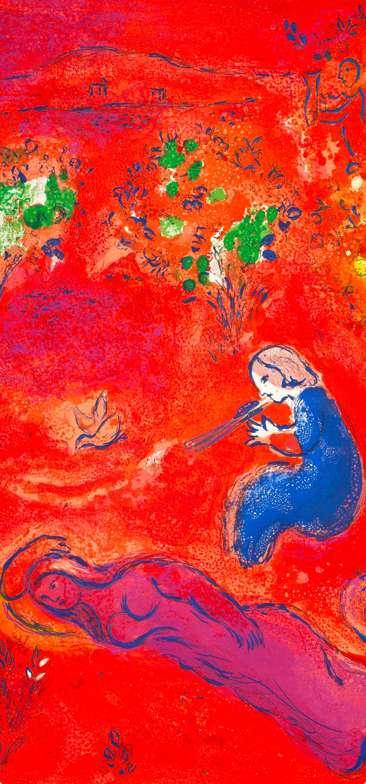 Chagall, A Midi, l'Été, Daphnis et Chloé (dopo) - Print di Marc Chagall
