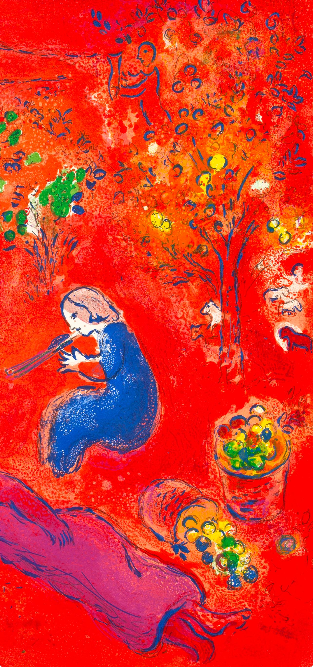 Chagall, A Midi, l'Été, Daphnis et Chloé (dopo) - Print Espressionista di Marc Chagall