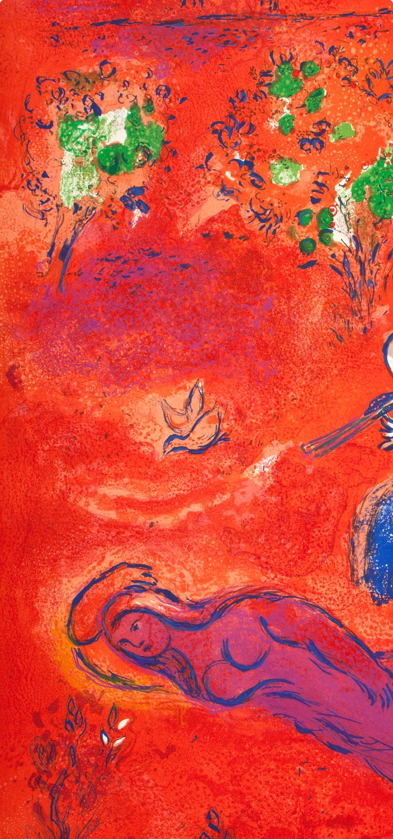 Chagall, A Midi, l'Été, Daphnis et Chloé (after) - Expressionniste Print par Marc Chagall