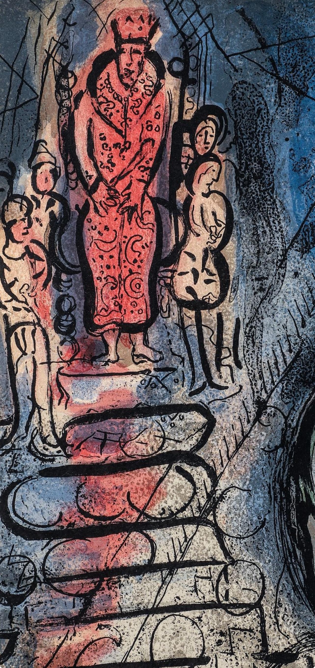 Chagall, Ahaseurus (Mourlot 251 ; Cramer 42), Verve : Revue Artistique (après) - Print de Marc Chagall