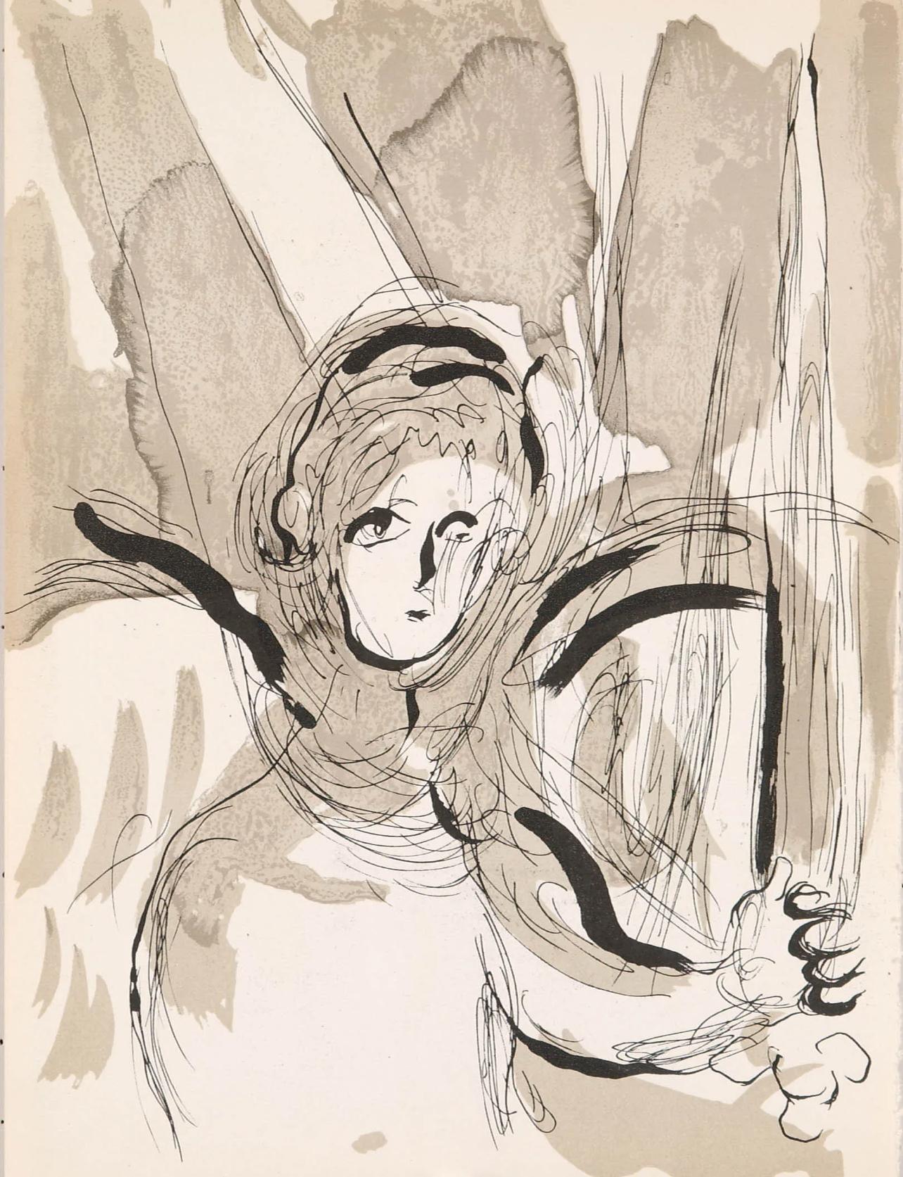 Chagall, Angel with sword (Mourlot 117-46; Cramer 25) (after)