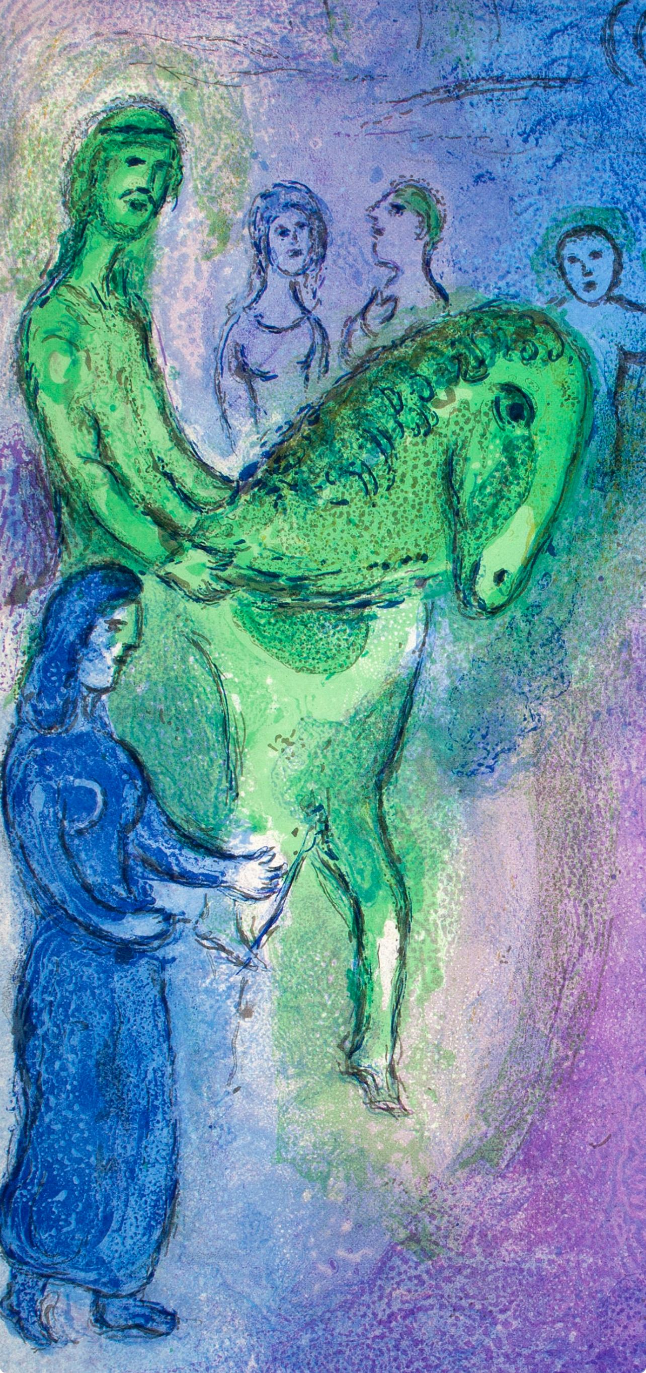Chagall, Arrivée de Dionysophane, Daphnis et Chloé (after) - Expressionniste Print par Marc Chagall