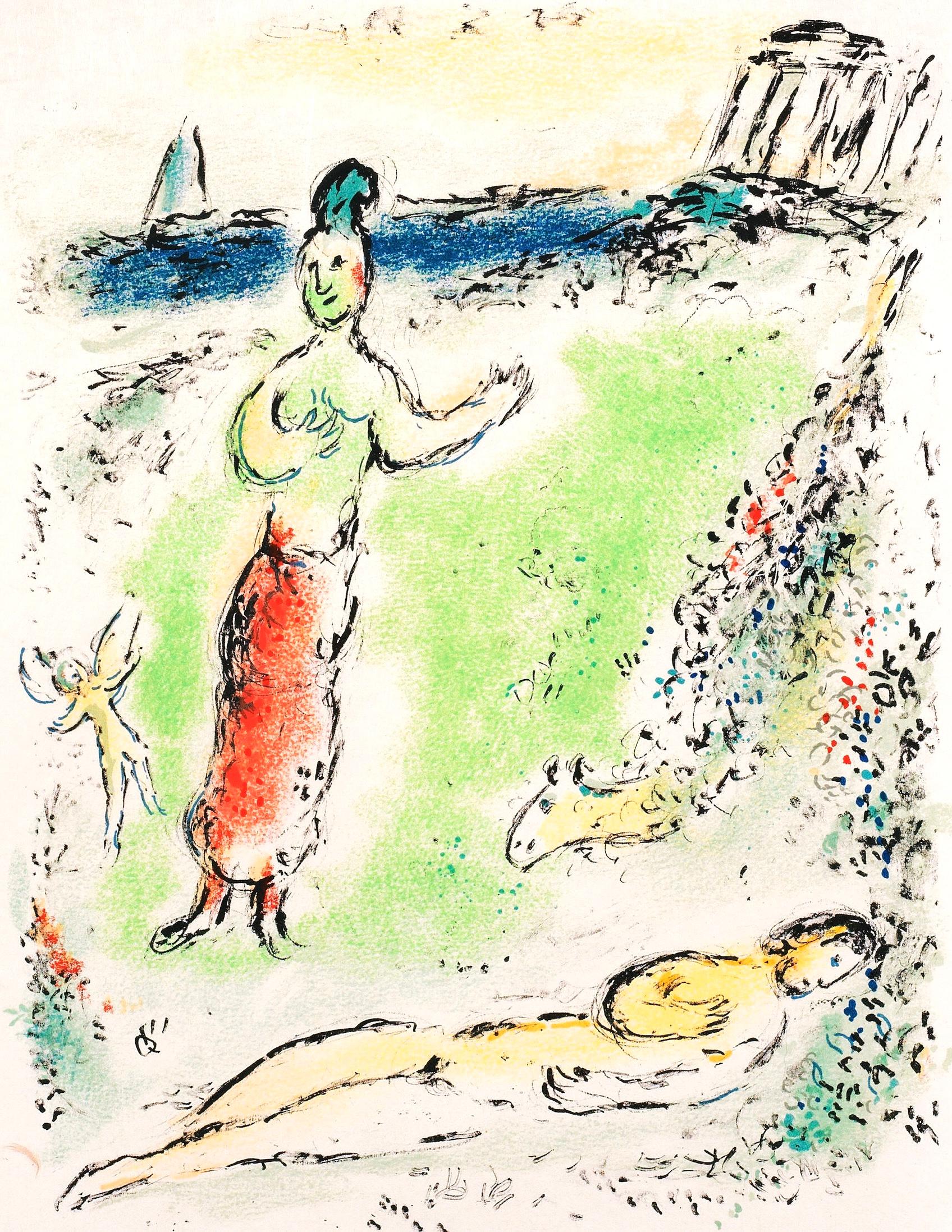 Chagall, Athene senkt Odysseus in den Schlaf, Homer, Die Odyssee (after)