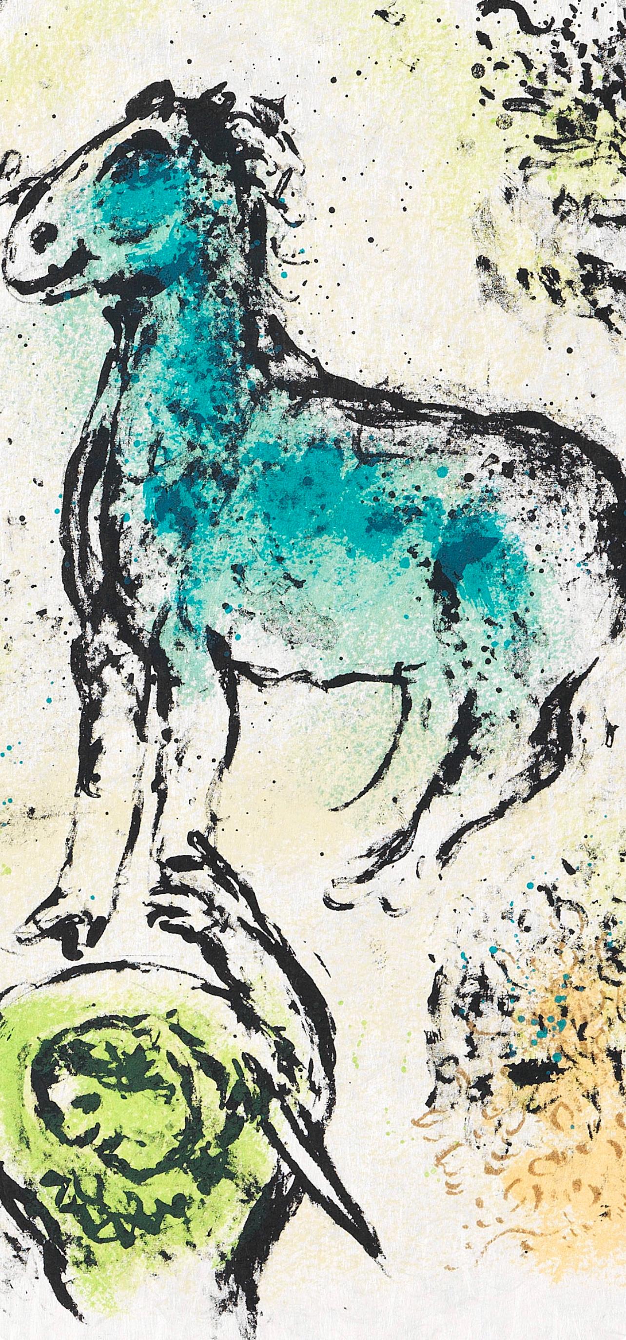 Chagall, Athene und das Pferd, Homer, Die Odyssee (after) - Expressionniste Print par Marc Chagall