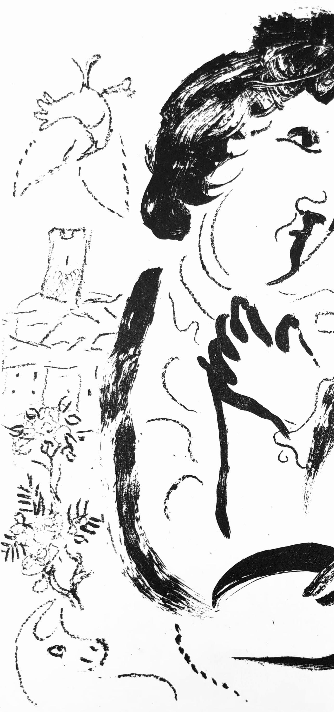 Chagall, Auto-Portrait (Mourlot 402; Cramer 56), Chagall Lithograph (after) - Print by Marc Chagall