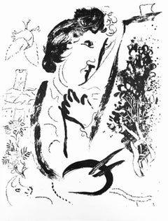 Chagall, Auto-Portrait (Mourlot 402; Cramer 56), Chagall Lithograph (after)