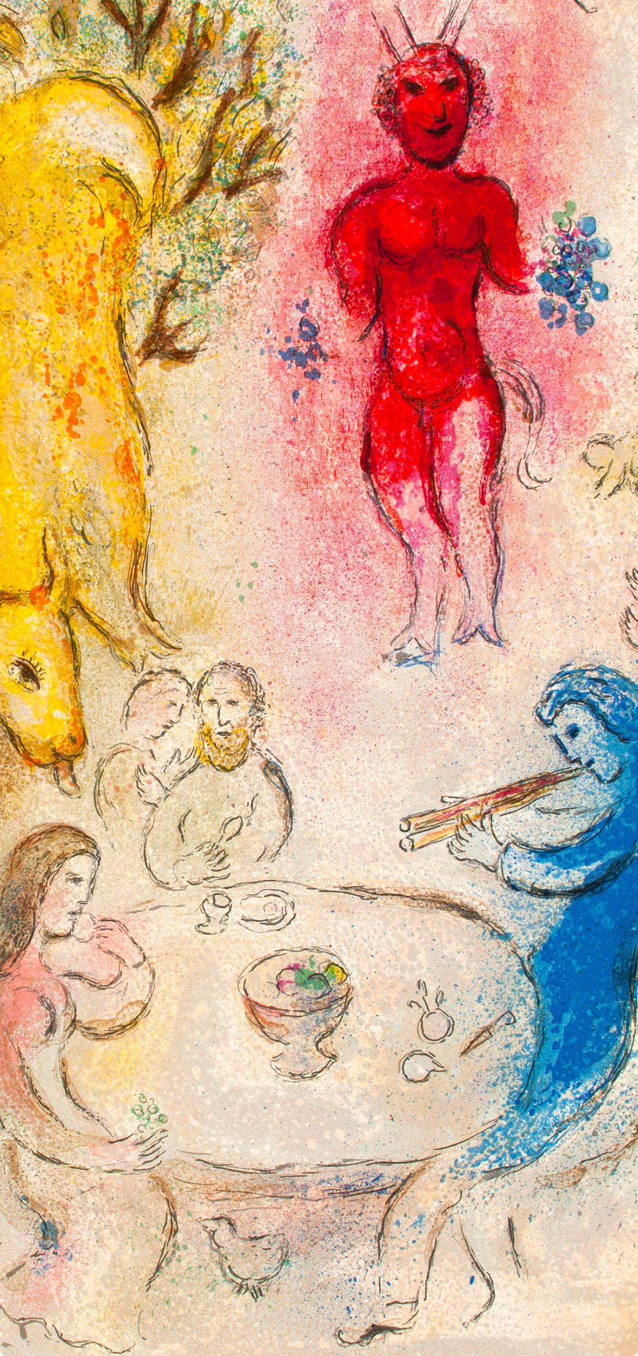 Chagall, Banchetto di Pan, Daphnis et Chloé (dopo) - Print di Marc Chagall