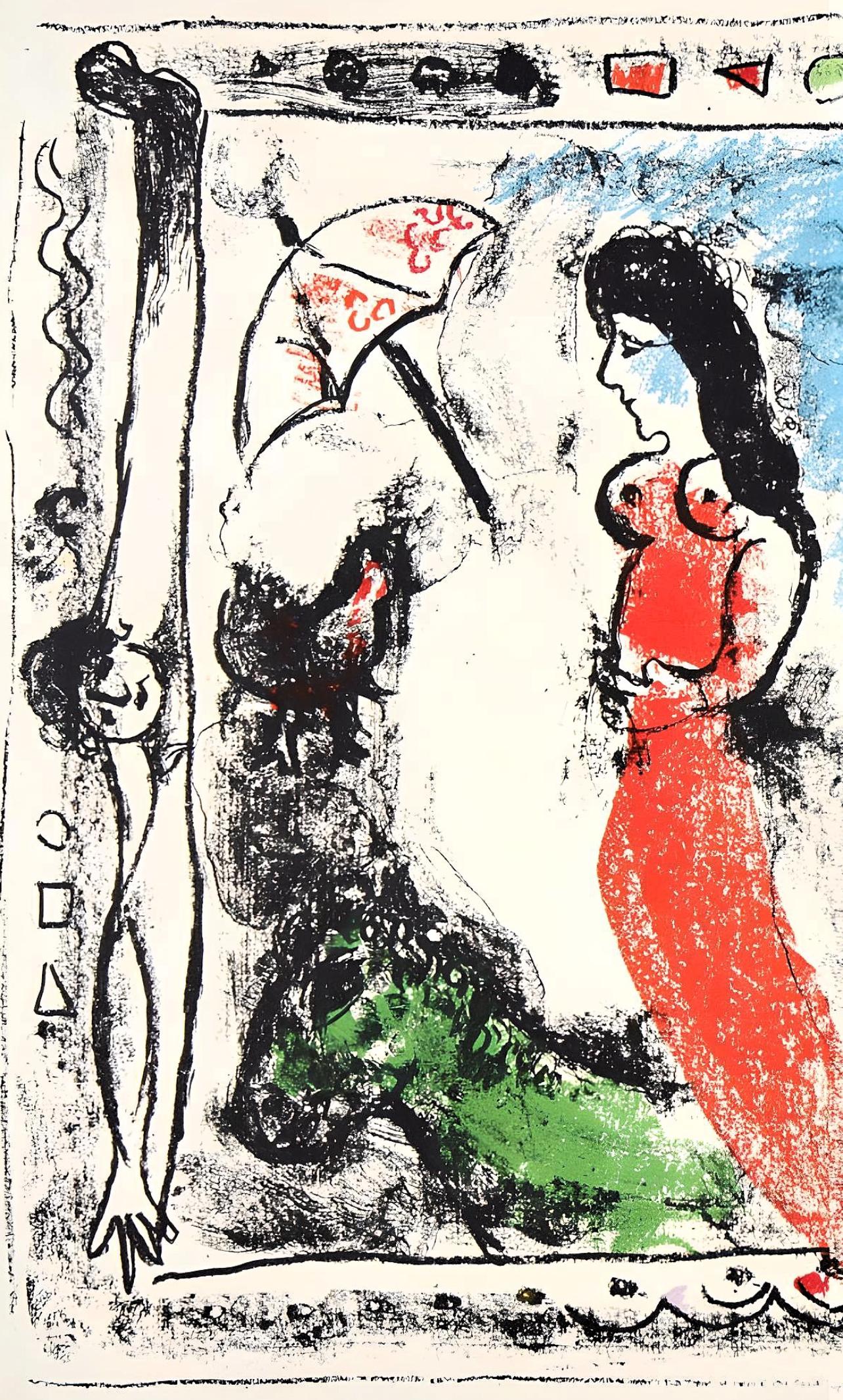 Chagall, Behind the Looking Glass (Mourlot 412; Cramer 59) (nach) – Print von Marc Chagall