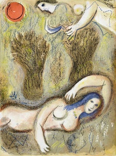 Retro Chagall, Boaz sees Ruth at his feet (Mourlot 117-46; Cramer 25) (after)