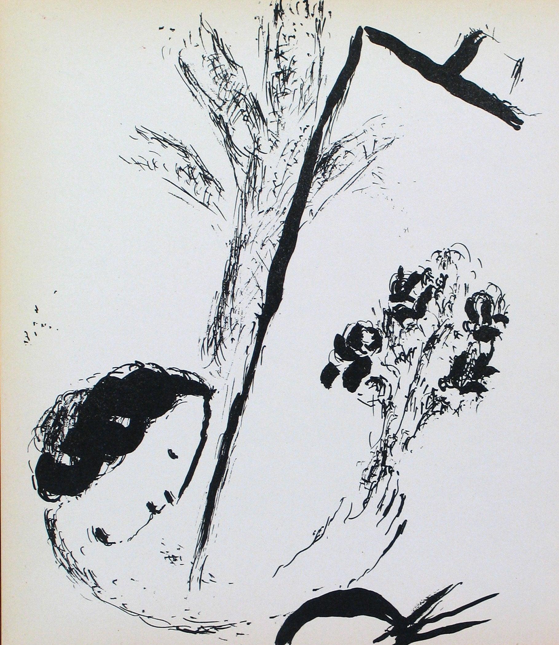 Marc Chagall Figurative Print – Chagall, Blumenstrauß mit Hand (Mourlot 207; Cramer 34) (nach)