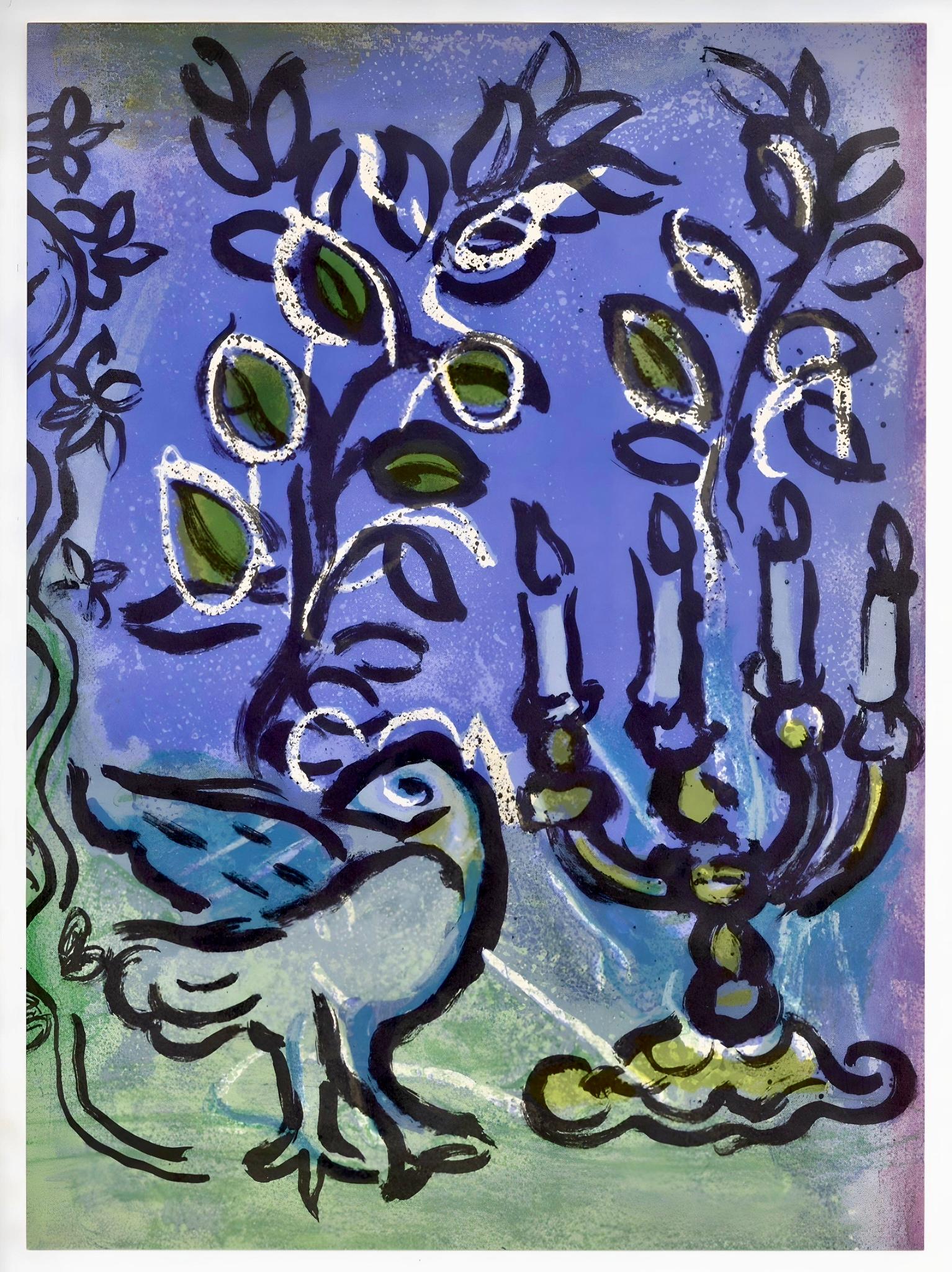 Landscape Print Marc Chagall - Chagall, Chandelier (Mourlot 366 ; Cramer 49) (après)