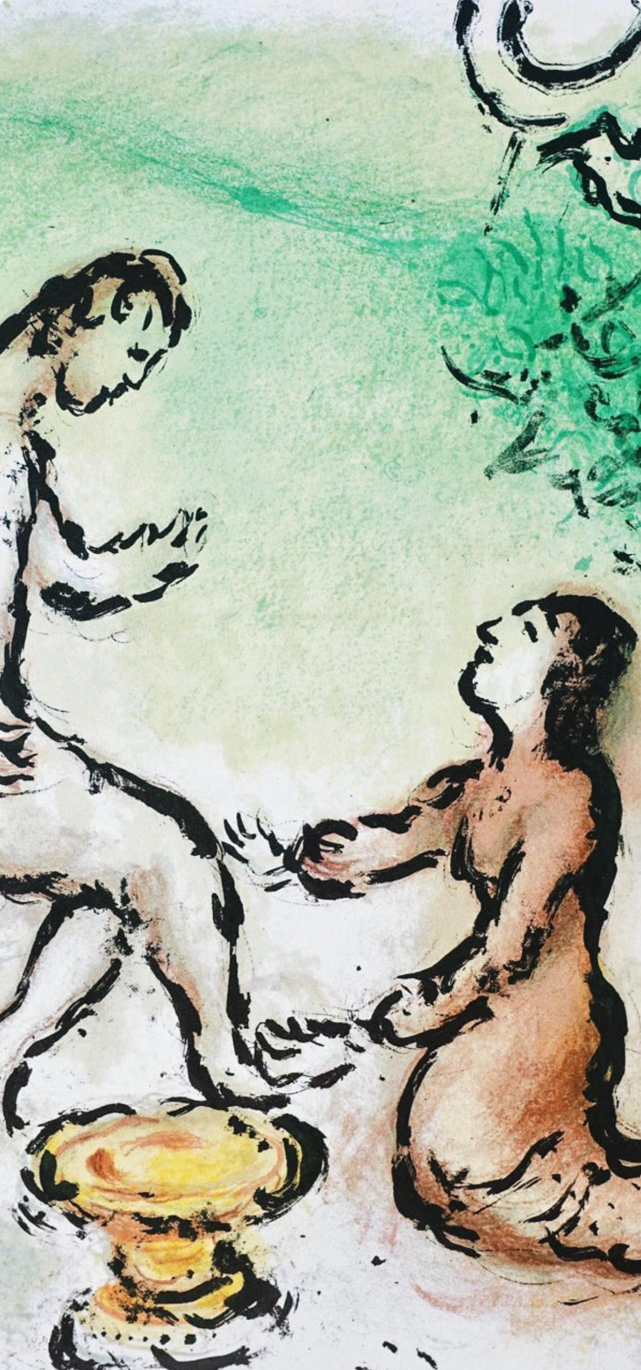 Chagall, Chagall, Odysseus und Eurycleia, Homer, Die Odyssee (after) - Print de Marc Chagall