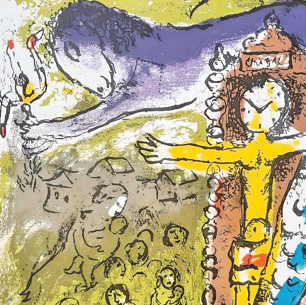 Chagall, Christ in the Clock (Mourlot 196; Cramer 34) (after) - Expressionist Print by Marc Chagall