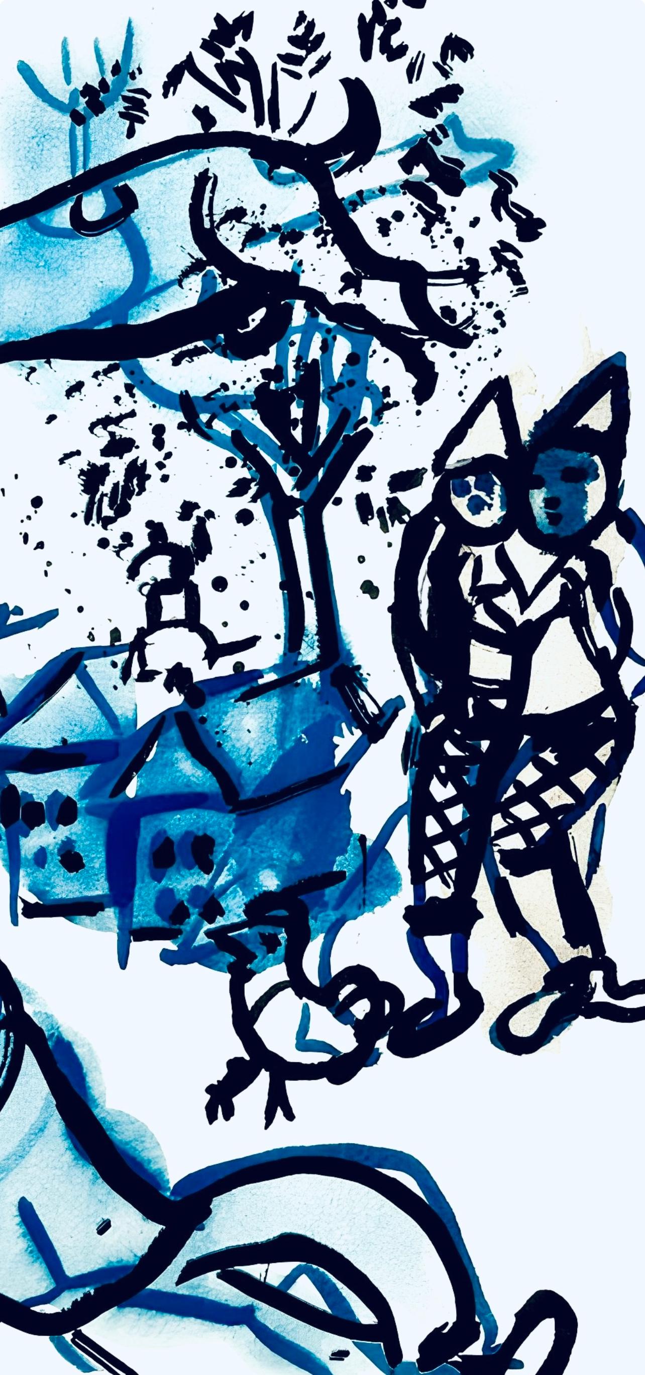 Chagall, Composition, Couleur amour (after) - Print by Marc Chagall