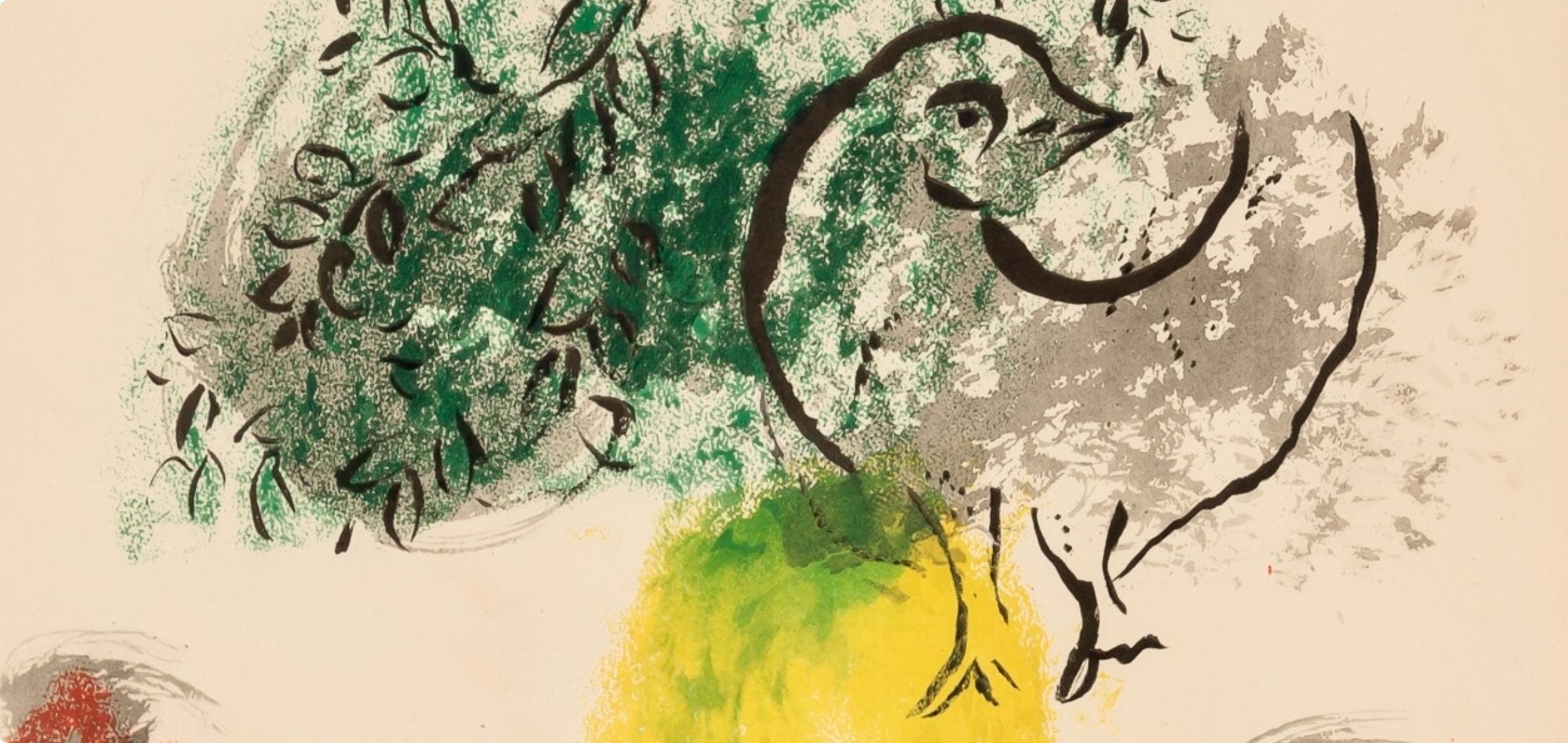 Chagall, Composición, Couleur amour (después de) - Figurative Print Beige de Marc Chagall