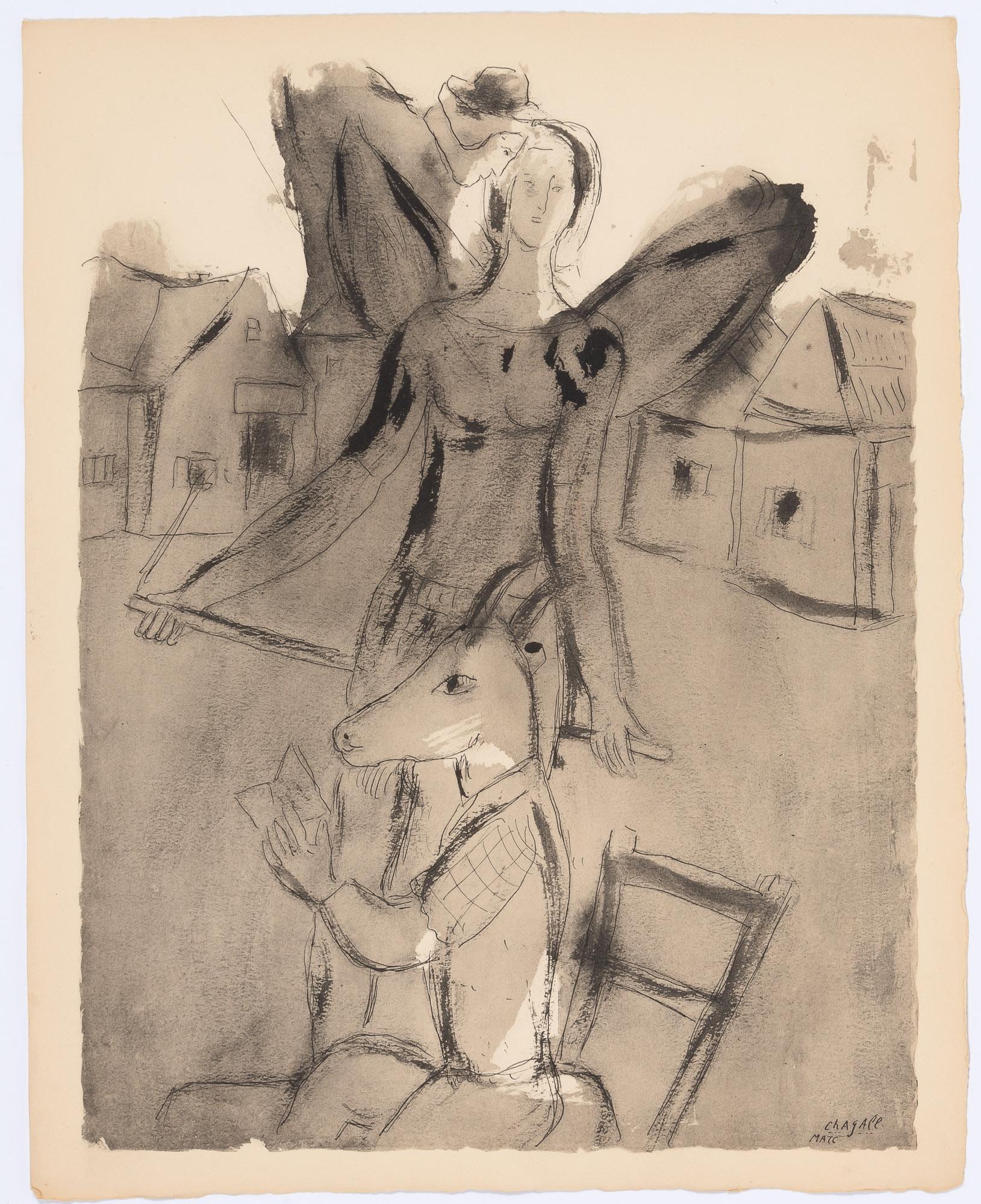 Lithograph and stencil on vélin papier a la cuve du Moulin Richard de Bas spécialement filigrané pour cette édition paper. Signed in the plate and unnumbered, as issued. Good condition. Notes: From the album, Couleur amour, 13 Aquarelles, Gouaches,