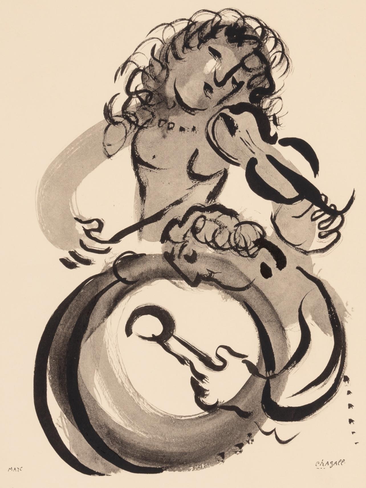 Marc Chagall Figurative Print - Chagall, Composition, Couleur amour (after)