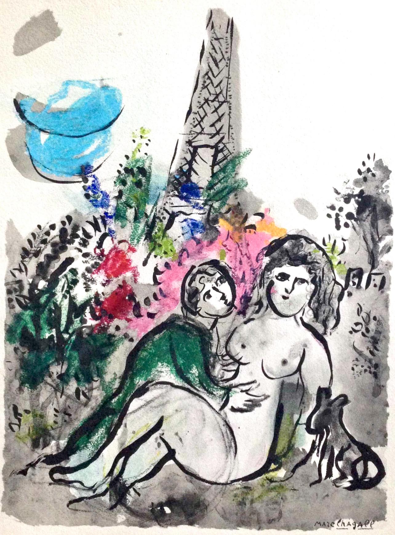 Marc Chagall Figurative Print - Chagall, Composition, Couleur amour (after)