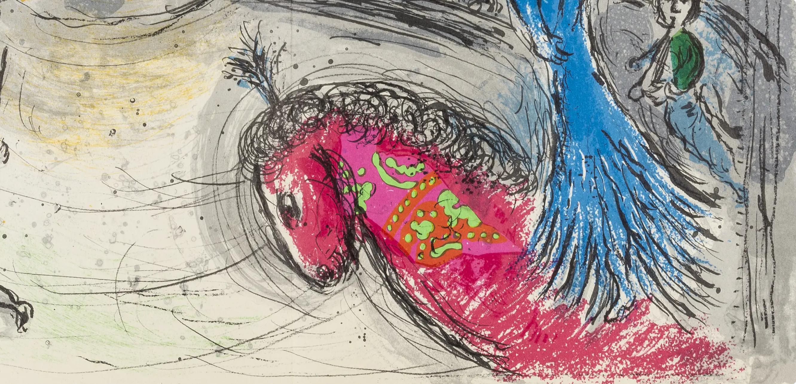 Chagall, Composition (Cramer 110 ; Mourlot 945), Derrière le Miroir (d'après) - Expressionniste Print par Marc Chagall
