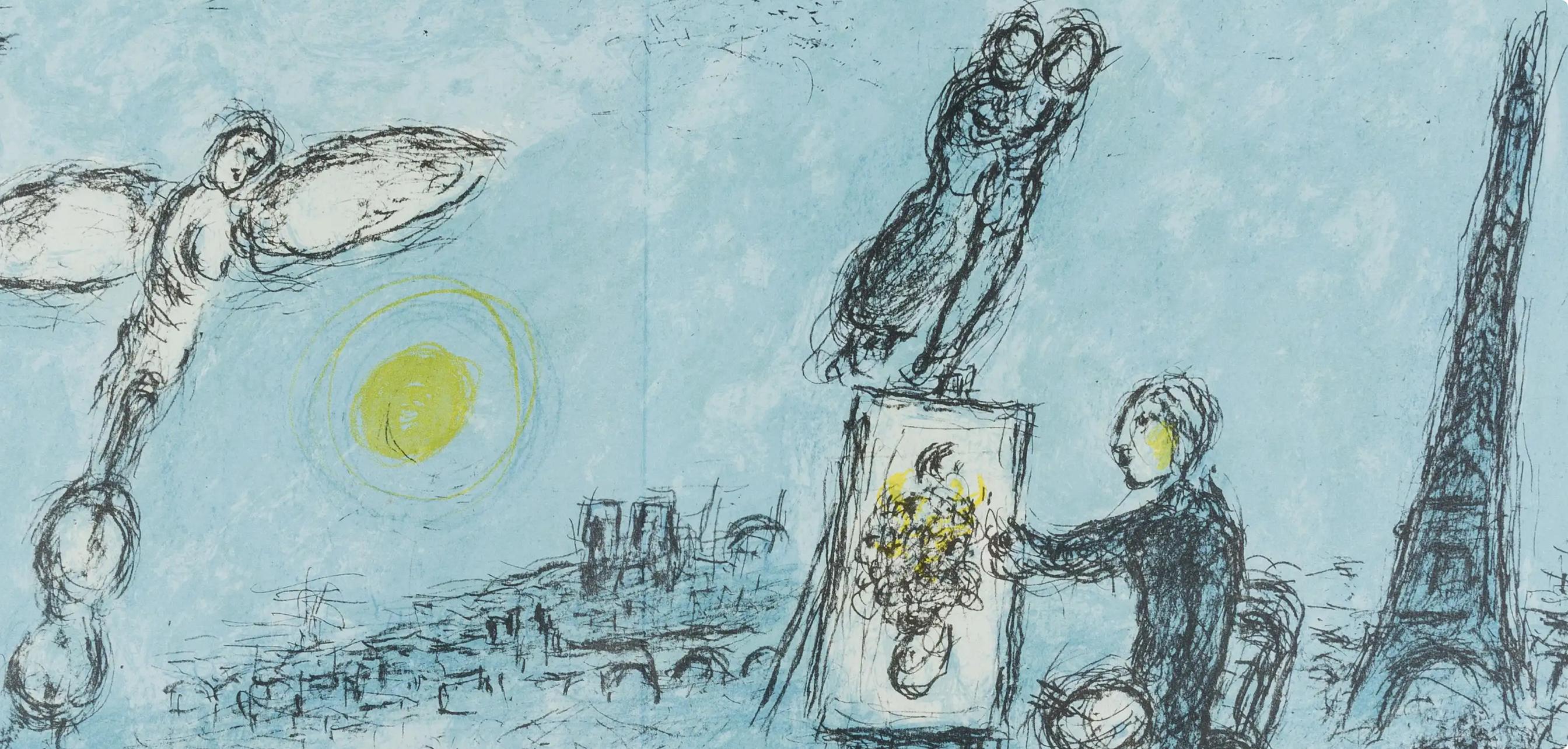 Chagall, Composition (Cramer 111; Mourlot 992), Derrière le Miroir (after) - Print by Marc Chagall