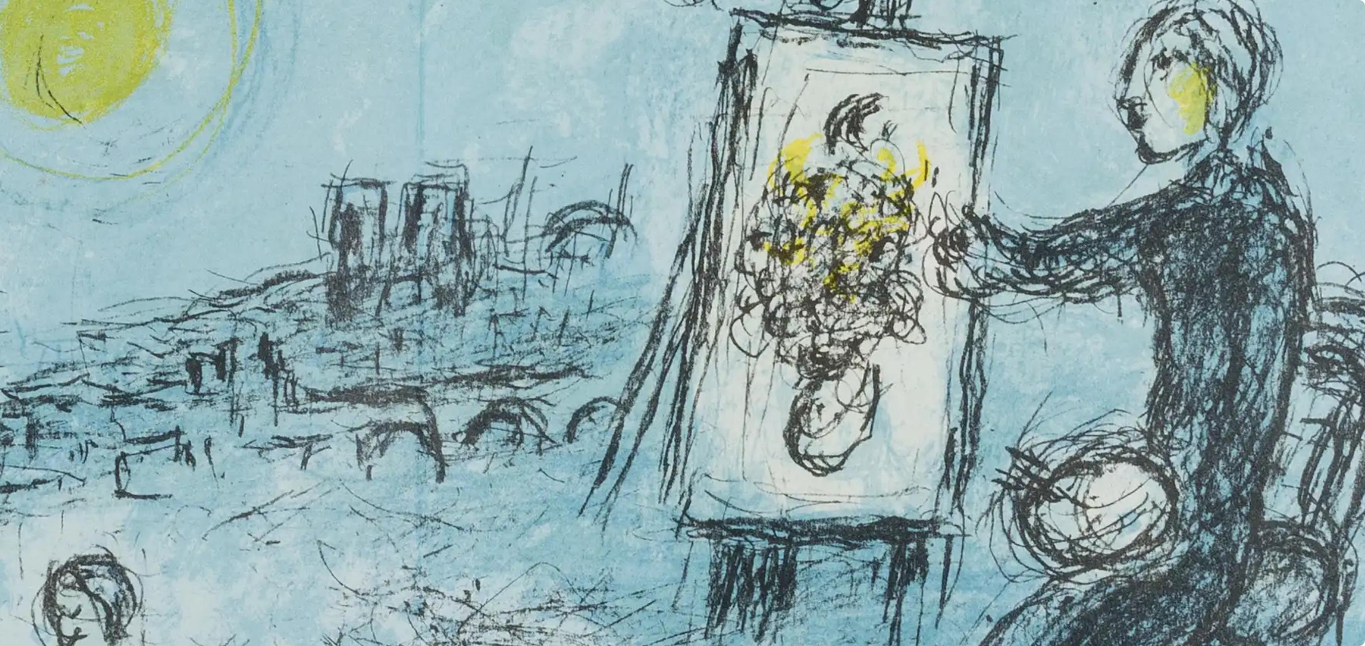Chagall, Composition (Cramer 111; Mourlot 992), Derrière le Miroir (after) - Expressionist Print by Marc Chagall