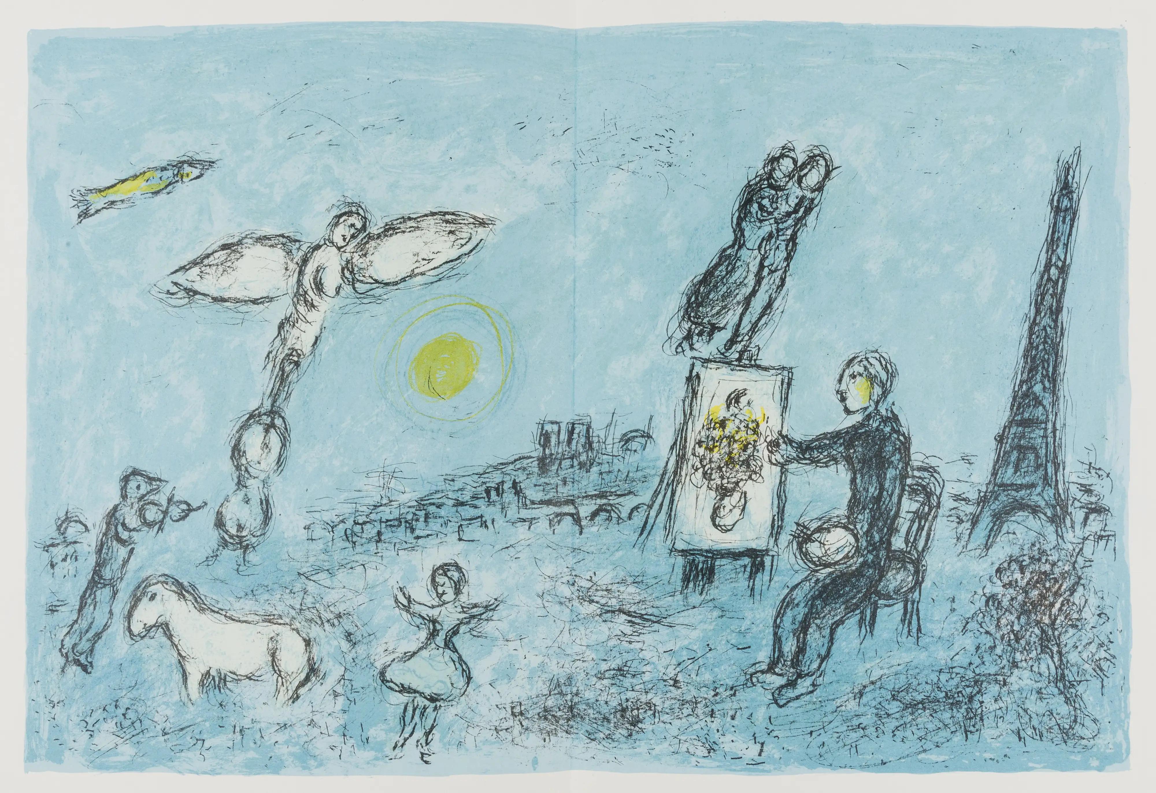 Chagall, Composition (Cramer 111; Mourlot 992), Derrière le Miroir (after) For Sale 3