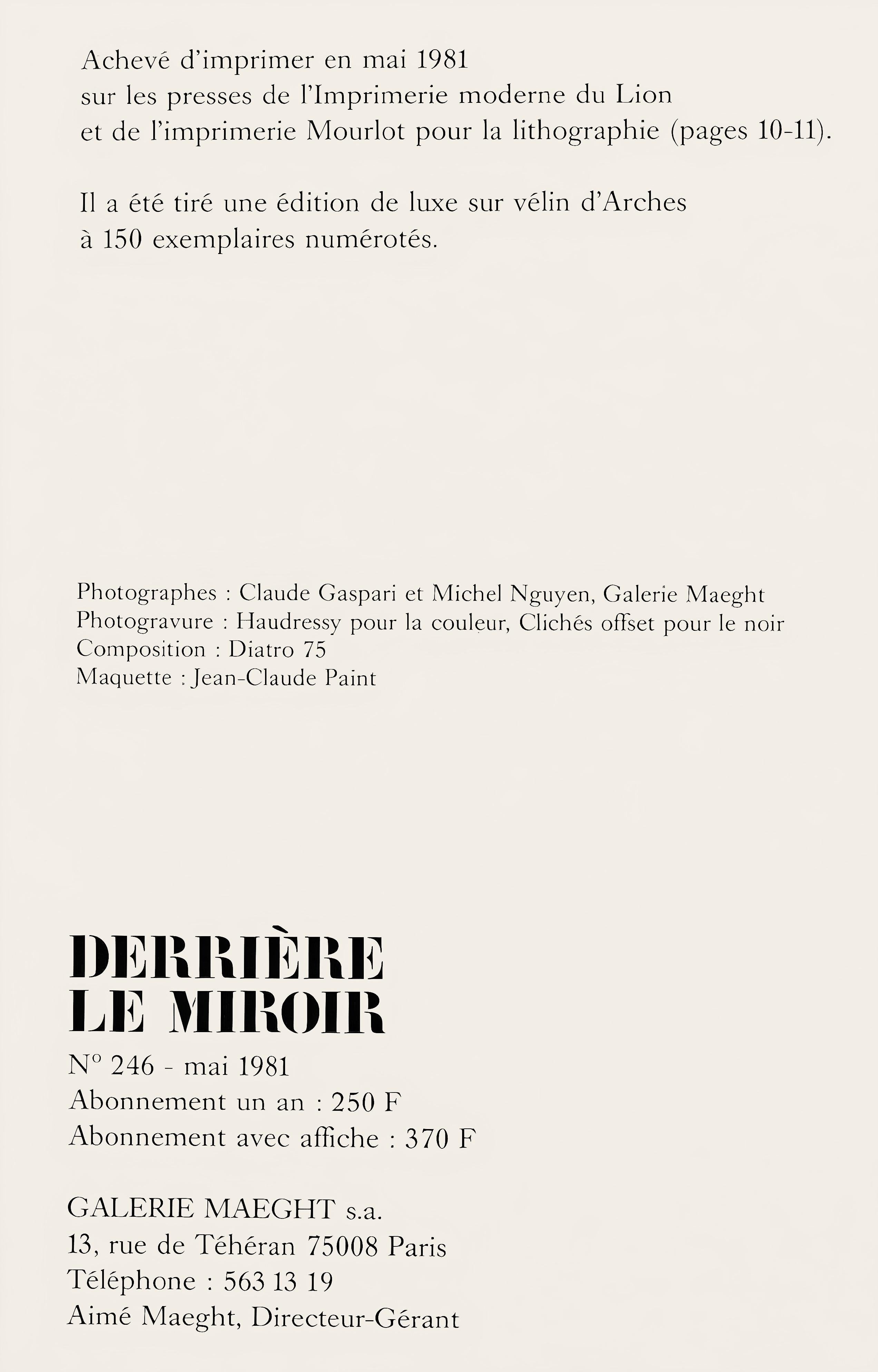 Chagall, Composition (Cramer 111; Mourlot 992), Derrière le Miroir (after) For Sale 4