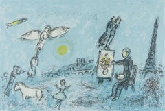 Chagall, Composition (Cramer 111 ; Mourlot 992), Derrière le Miroir (d'après)