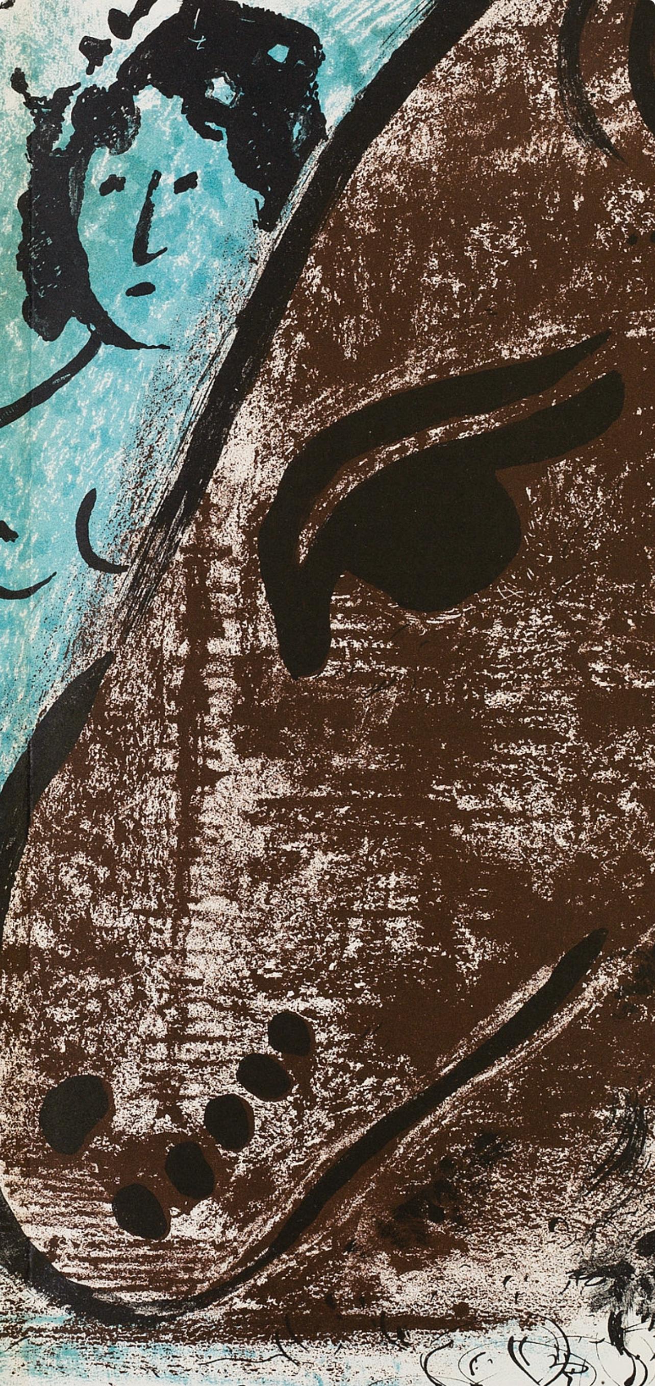 Chagall, Composition (Cramer 21; Mourlot 61), Derrière le Miroir (after) - Expressionist Print by Marc Chagall