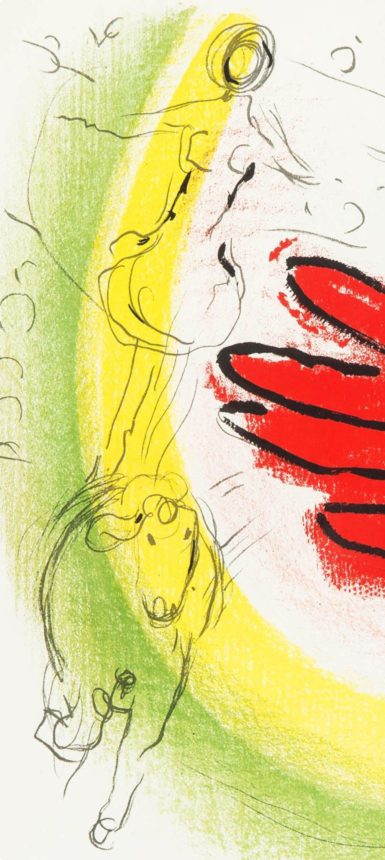 Chagall, Composition (Cramer 26 ; Mourlot 153), Derrière le Miroir (d'après) - Blanc Landscape Print par Marc Chagall