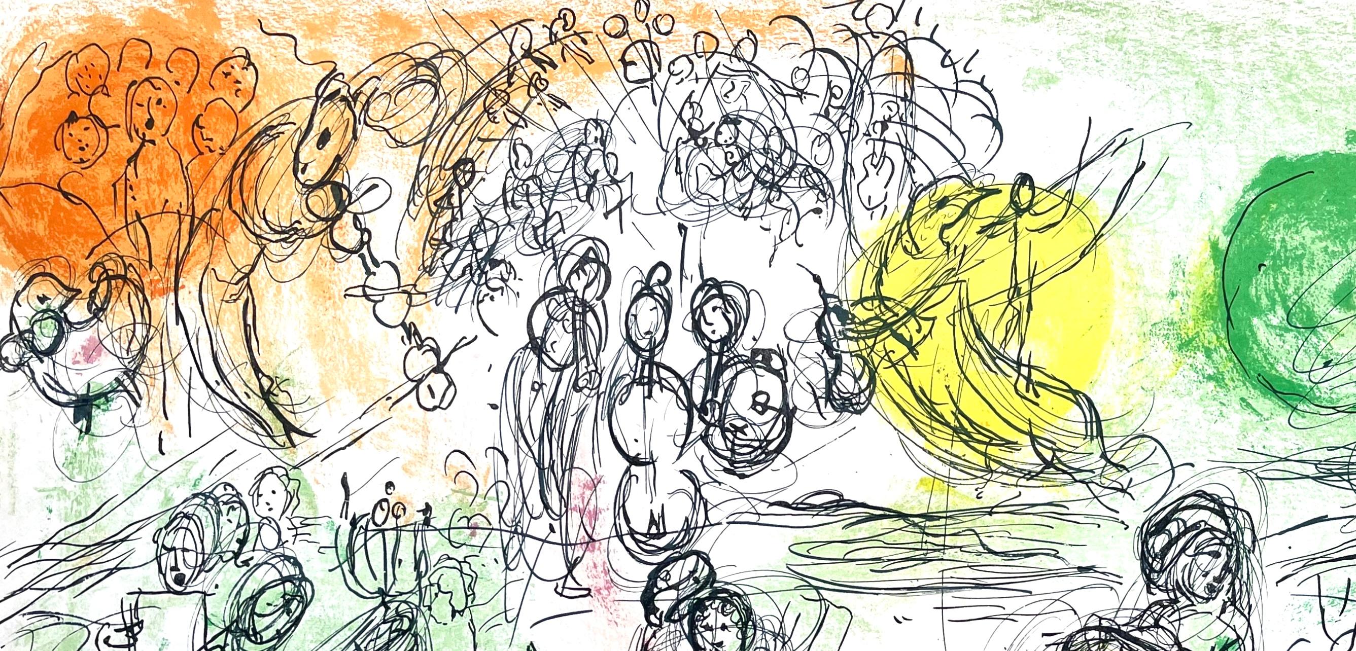 Chagall, Composition (Cramer 33 ; Mourlot 176), Derrière le Miroir (d'après) - Print de Marc Chagall