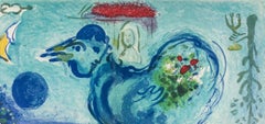 Marc Chagall, The Blue Rooster, from Derriere le miroir, 1958