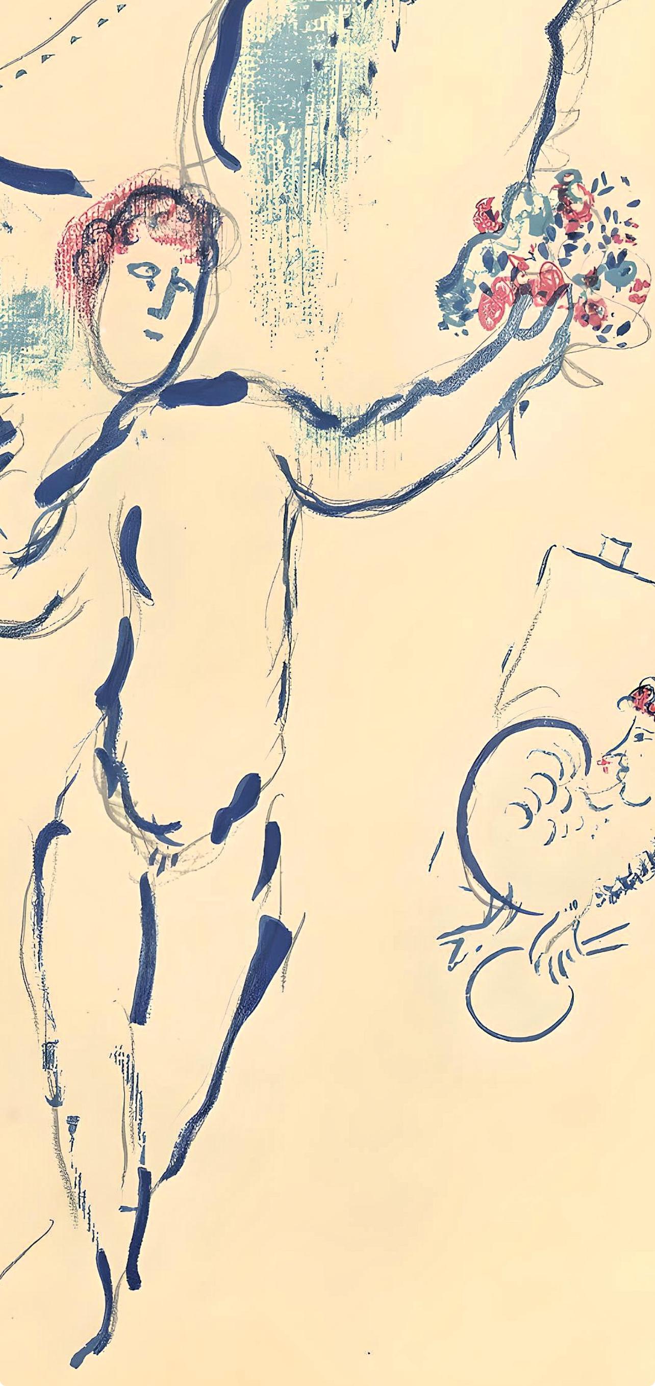 Chagall, Composizione (Cramer 61; Mourlot 434), Le plafond de l'Opéra (dopo) - Print di Marc Chagall