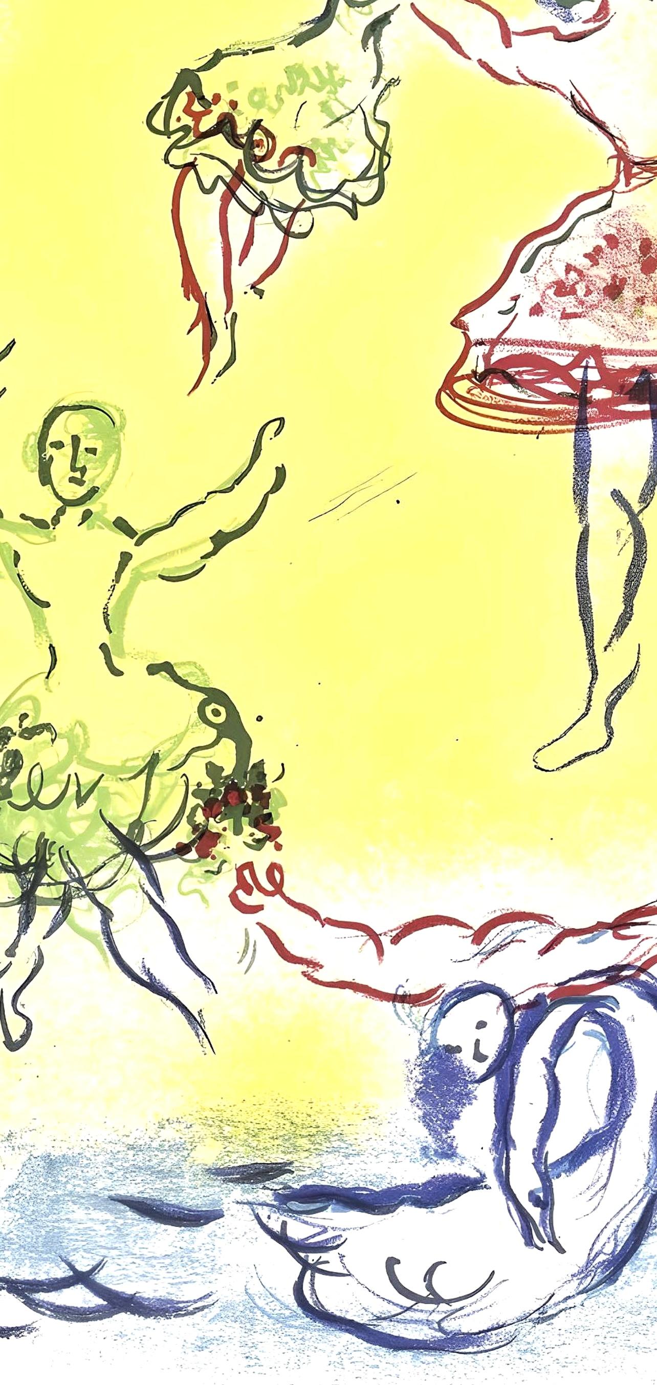 Chagall, Komposition (Cramer 61; Mourlot 434), Le plafond de l'Opéra (nach) – Print von Marc Chagall